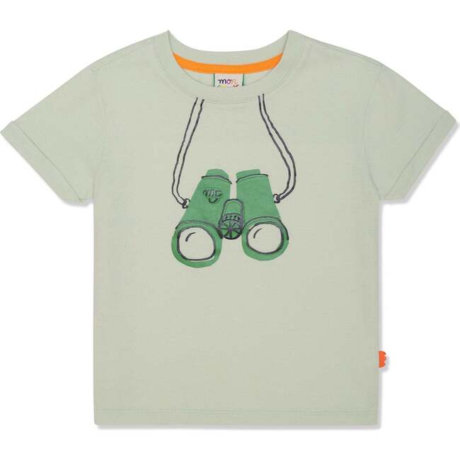 Recycled Cotton Safari Binocular Kid T-Shirt, Green