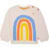 Recycled Cotton Rainbow Kid Sweatshirt, Natural - Sweatshirts - 1 - thumbnail