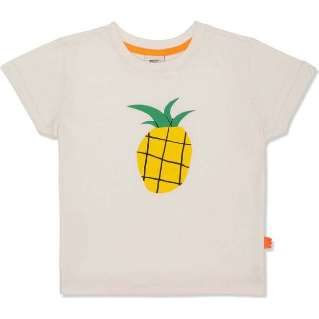 Recycled Cotton Pineapple Kid T-Shirt, Natural