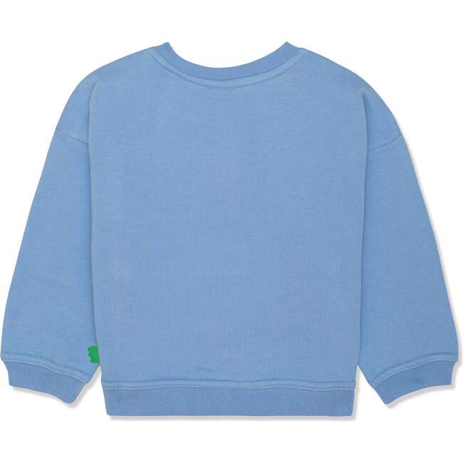 Recycled Cotton Pockets Kid Sweatshirt, Blue - Sweatshirts - 2