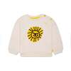 Recycled Cotton Lion Kid Sweatshirt, Natural - Sweatshirts - 1 - thumbnail