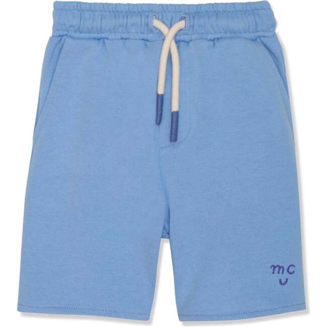 Recycled Cotton Kid Shorts, Blue