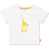 Recycled Cotton Giraffe Baby T-Shirt, Natural - T-Shirts - 1 - thumbnail