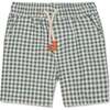 Recycled Cotton Gingham Kid Shorts, Natural - Shorts - 1 - thumbnail