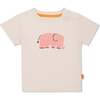 Recycled Cotton Elephant Baby T-Shirt, Natural - T-Shirts - 1 - thumbnail