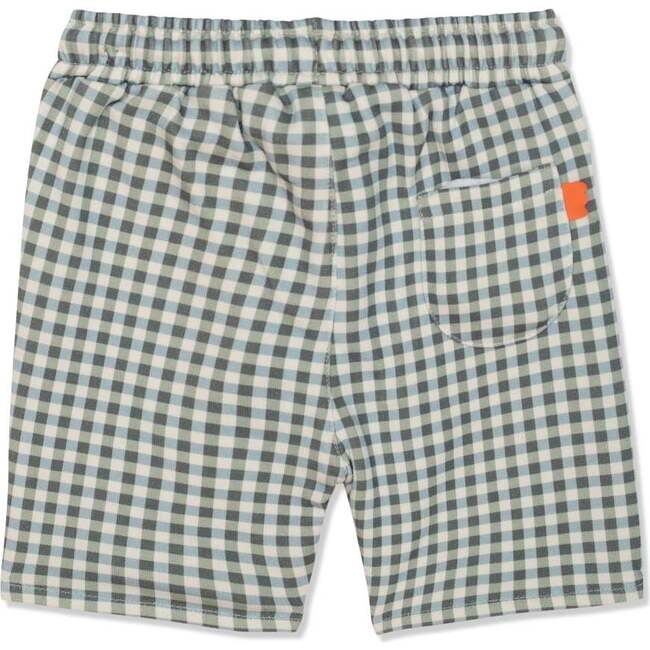 Recycled Cotton Gingham Kid Shorts, Natural - Shorts - 2