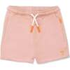 Recycled Cotton Cropped Girl Shorts, Pink - Shorts - 1 - thumbnail