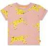 Recycled Cotton Cheetah Kid T-Shirt, Pink - T-Shirts - 1 - thumbnail