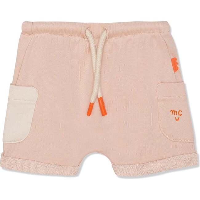 Recycled Cotton Baby Shorts, Misty Rose