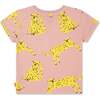 Recycled Cotton Cheetah Kid T-Shirt, Pink - T-Shirts - 2