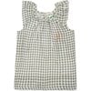 Gingham Linen Baby Dress, Natural - Dresses - 1 - thumbnail