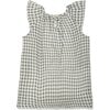 Gingham Linen Baby Dress, Natural - Dresses - 2