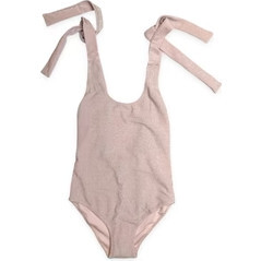Isabelle Tie-Straps One-Piece Swimsuit, Powder Pink - One Pieces - 1