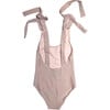 Isabelle Tie-Straps One-Piece Swimsuit, Powder Pink - One Pieces - 2