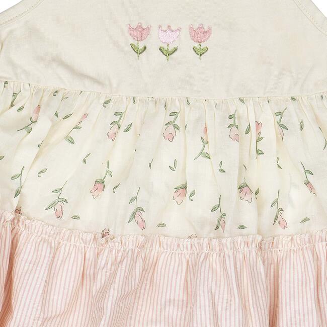 Tiered Dress, Pink Tulip - Dresses - 2