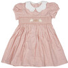 Scallop Smock Dress, Pink Gingham - Dresses - 1 - thumbnail