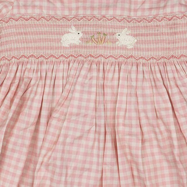 Scallop Smock Dress, Pink Gingham - Dresses - 2