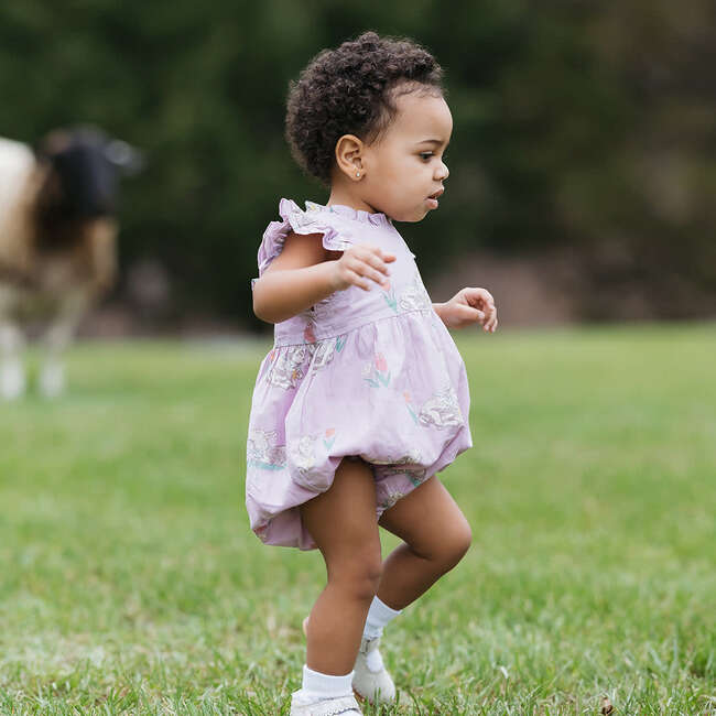 Baby Girls Leila Bubble, Lavender Lambs - Onesies - 2