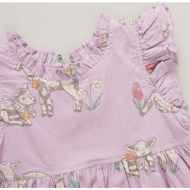 Baby Girls Leila Bubble, Lavender Lambs - Onesies - 3