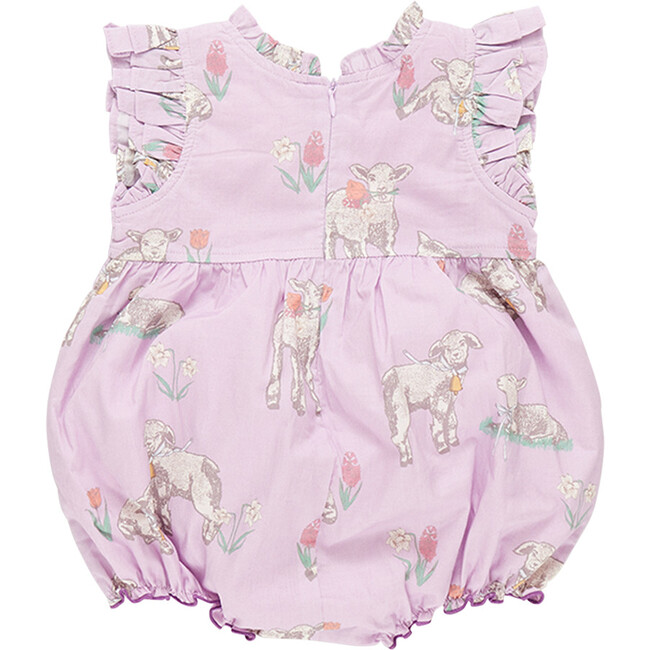 Baby Girls Leila Bubble, Lavender Lambs - Onesies - 6