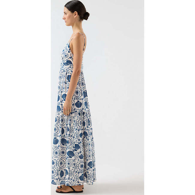 Women's Rizzo Trinkets Print Sleeveless Maxi Dress, Ocean - Dresses - 2