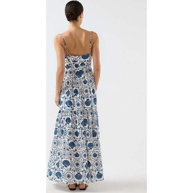 Women's Rizzo Trinkets Print Sleeveless Maxi Dress, Ocean - Dresses - 3