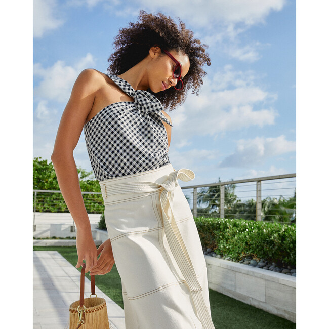 Women's Freya Top, Black/Cream - Blouses - 5