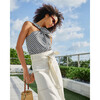 Women's Freya Top, Black/Cream - Blouses - 5