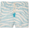 Seaqual Recycled Polyester Zebra Kid Swim Trunks, Blue - Swim Trunks - 1 - thumbnail