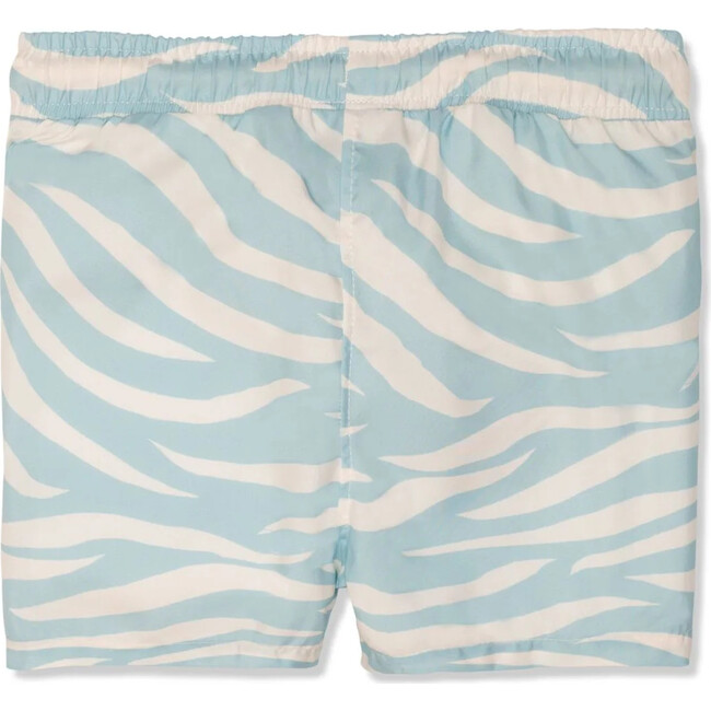 Seaqual Recycled Polyester Zebra Kid Swim Trunks, Blue - Swim Trunks - 2