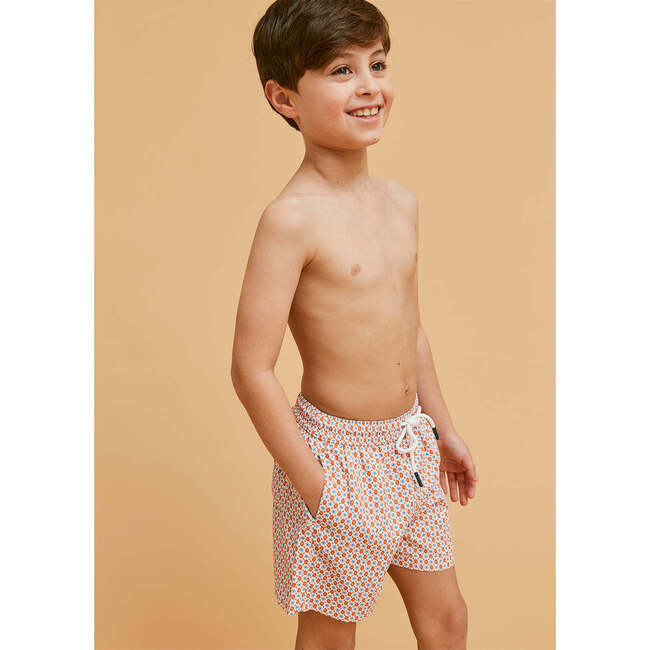 Swim Trunks, Orange Floral - Swim Trunks - 2