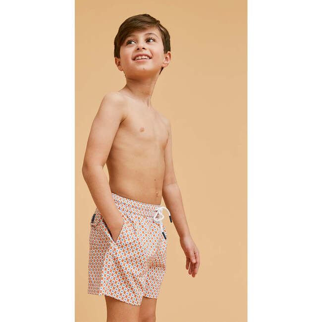 Swim Trunks, Orange Floral - Swim Trunks - 4