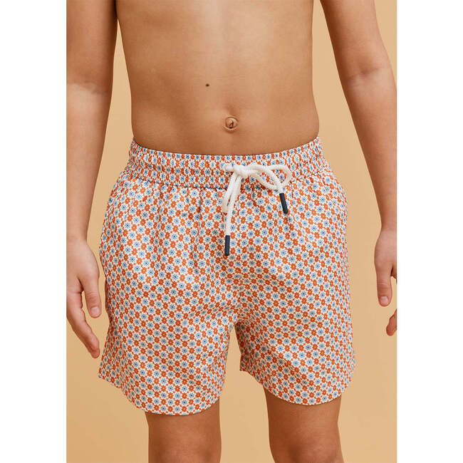 Swim Trunks, Orange Floral - Swim Trunks - 5
