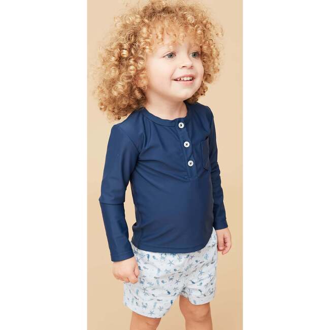 Swim Trunks, Light Blue Sea Animals - Swim Trunks - 4