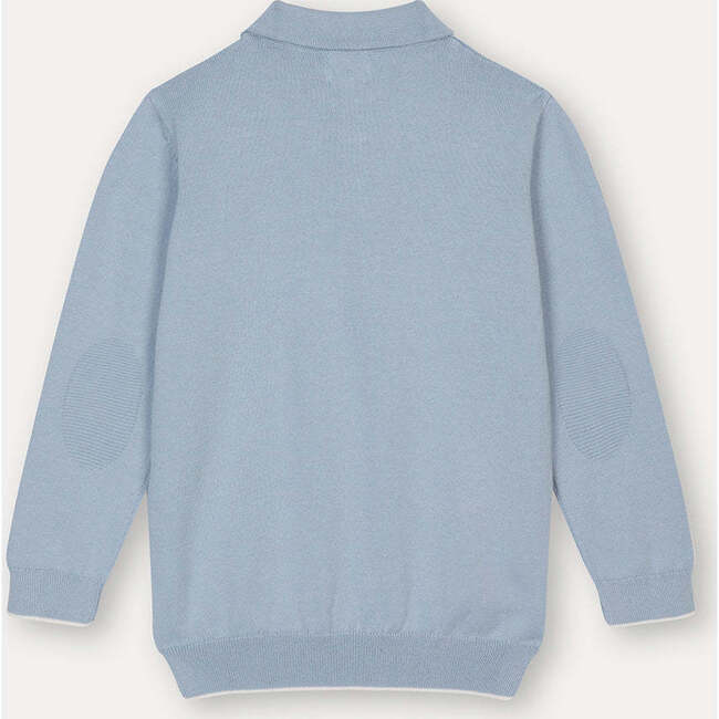 Polo Sweater, Pale Blue - Sweaters - 6