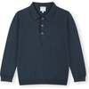 Polo Sweater, Dark Denim - Sweaters - 1 - thumbnail