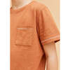 Linen Cotton T-Shirt, Rust - T-Shirts - 3