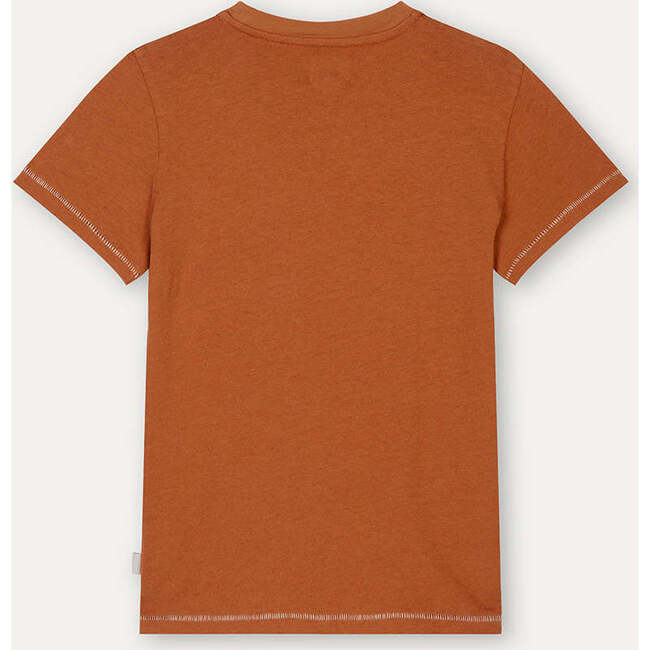 Linen Cotton T-Shirt, Rust - T-Shirts - 6