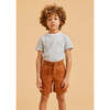 Linen Cotton Shorts, Rust - Shorts - 2