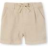 Linen Cotton Shorts, Sand - Shorts - 1 - thumbnail