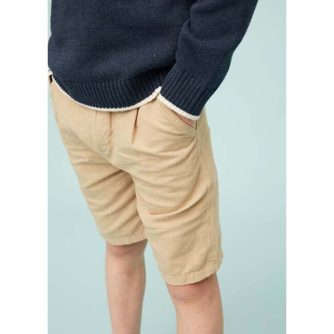 Linen Cotton Shorts, Sand - Shorts - 2