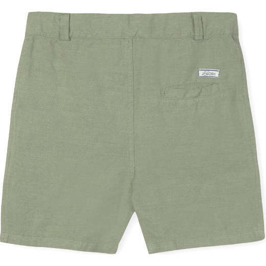 Linen Cotton Shorts, Green - Shorts - 7