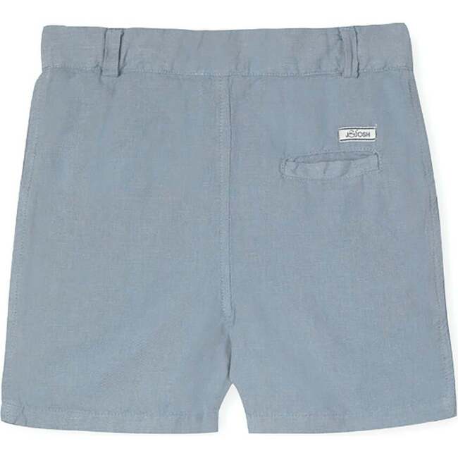 Linen Cotton Shorts, Blue Gray - Shorts - 5