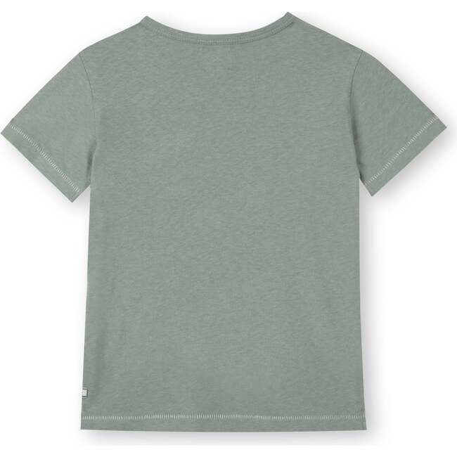 Linen Cotton T-Shirt, Gray Green - T-Shirts - 5