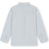 Linen Cotton Kaftan Shirt, Light Blue - Shirts - 6