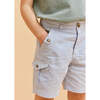 Cargo Seersucker Shorts, Blue - Shorts - 3