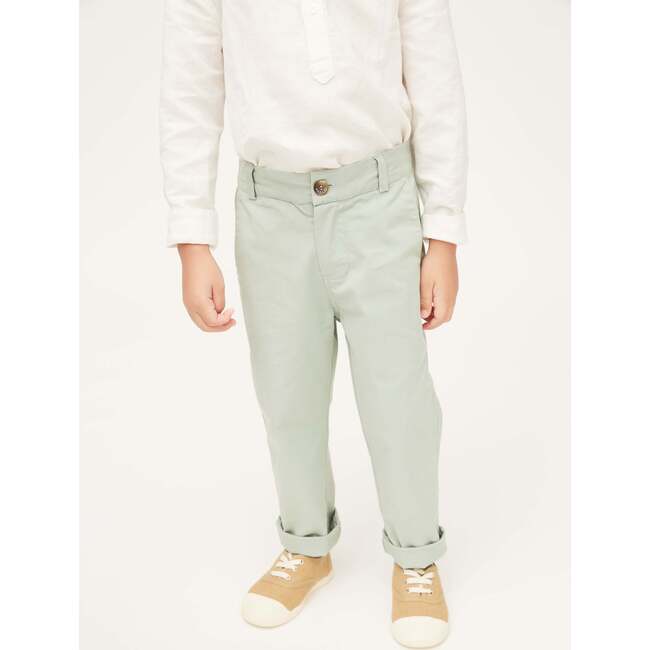 Chino Trousers, Gray Green - Pants - 2