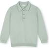 Polo Sweater, Pale Green - Sweaters - 1 - thumbnail