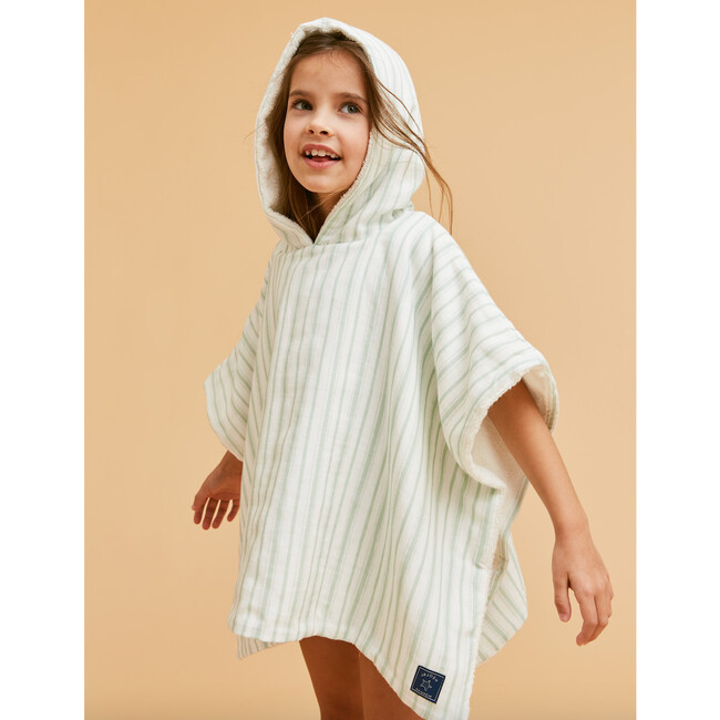 Beach Poncho, Green Stripes - Cover-Ups - 4