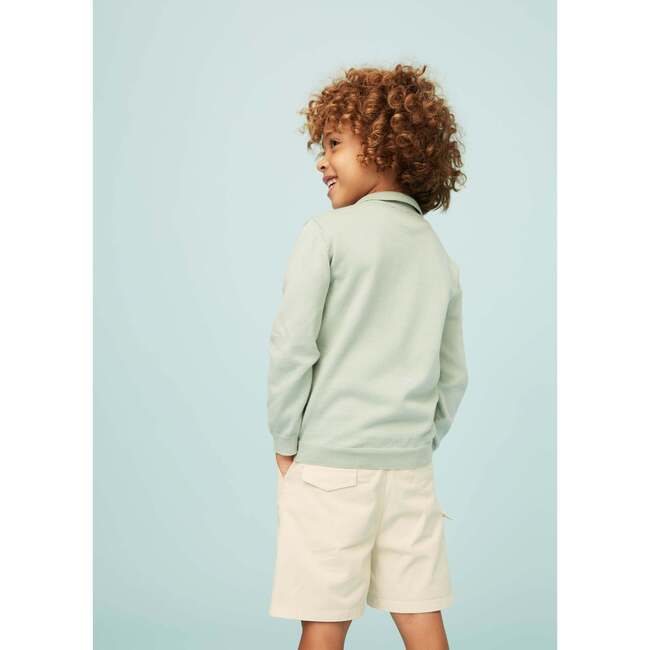 Polo Sweater, Pale Green - Sweaters - 6